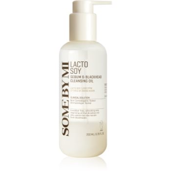 Some By Mi Lacto Soy Sebum & Blackhead Cleansing Oil ulei de curățare blând pentru piele sensibilă - imagine 2